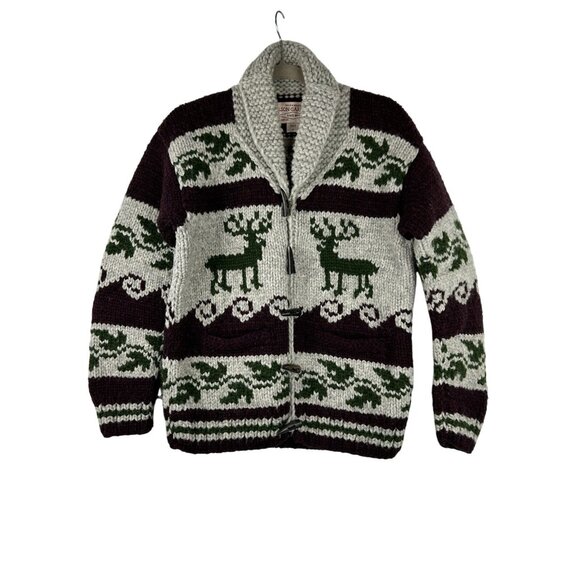 Filson Garment Cowichan Medium Sweater Full Zip Hand Knit Deer Wool Limited Edit - Picture 1 of 16